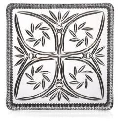 Kuchen & Torten^Cristalica Gebäckplatte aus Bleikristall 2er Set 20x20cm