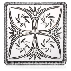 Kuchen & Torten^Cristalica Gebäckplatte aus Bleikristall 20x20cm