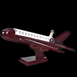 Männer|Jubiläum^Glaswaren sonstige Geschenkflasche Düsenflugzeug Jet Glas Holz Leer Geschenkverpackung 200 ml