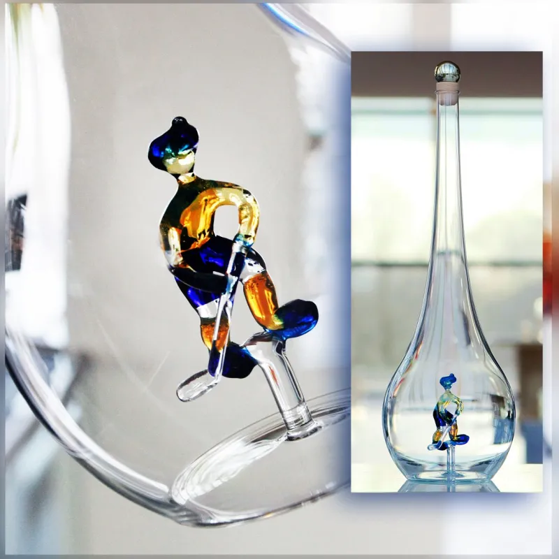 Sport & Hobby|Flaschen^Fan Unikate Geschenkflasche Eishockey Präsent 500ml