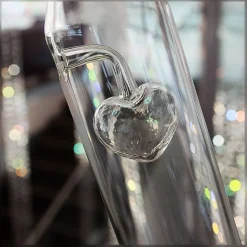 Valentienstag|Hochzeit^Fan Unikate Geschenkflasche Glasherz Präsent 400ml