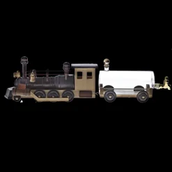 Männer|Jubiläum^Glaswaren sonstige Geschenkflasche Lokomotive Lok Eisenbahn Glas Holz Leer Geschenkverpackung 55,5 cm