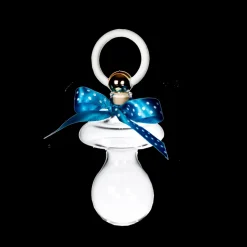 Zur Geburt & Taufe^Glaswaren sonstige Geschenkflasche Schnuller Nuckel Glas Leer Schleife 100 ml