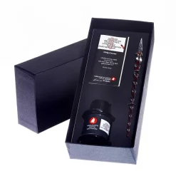 Männer|Arbeitszimmer^Art Glass Geschenkverpackung mit Tinte "Feder"(23 x10 x5cm)