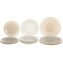 Teller & Platten^Glaswaren sonstige Geschirrset Stria Teller 18-tlg Opalglas