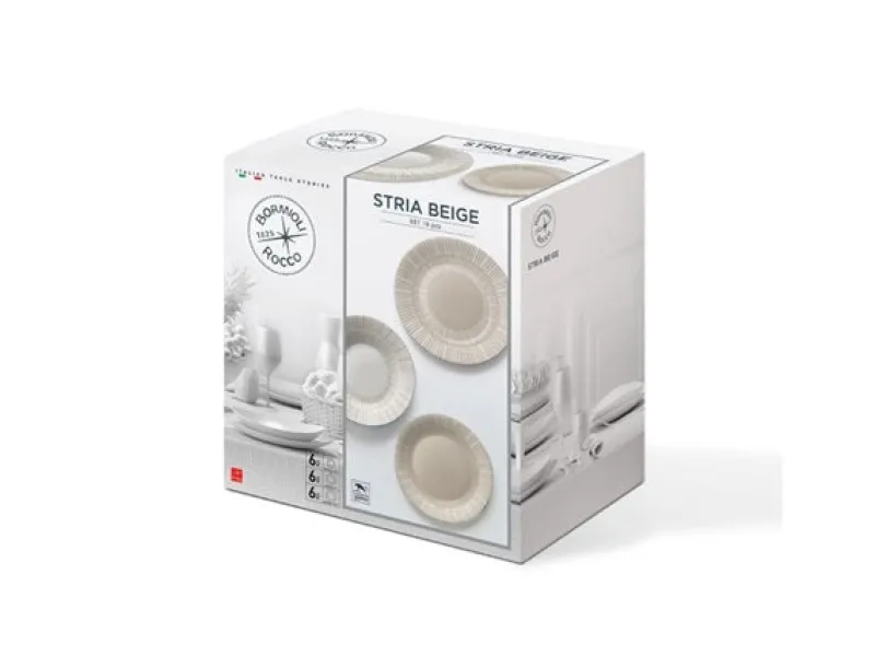 Teller & Platten^Glaswaren sonstige Geschirrset Stria Teller 18-tlg Opalglas