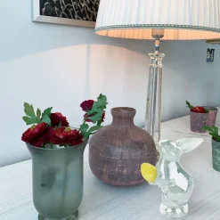 Tiere & Figuren|Ostern^Cristalica Glas Hase Deko Osterhase Höhe ca. 17cm Handarbeit