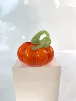 Halloween|Obst & Gemüse^Cristalica Glas Kürbis verschiedene Größe, Gartendeko Handarbeit