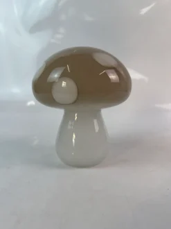 Tiere & Figuren|Obst & Gemüse^Cristalica Glas Pilz Beige/Weiß Gartendeko Handarbeit