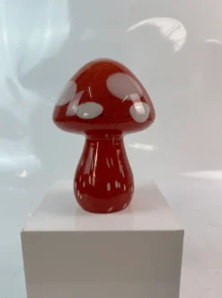 Valentienstag|Obst & Gemüse^Cristalica Glas Pilz Rot/Weiß Gartendeko Handarbeit