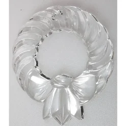 Weihnachten|Weihnachten^Cristalica Kingdom Glasanhänger Baumschmuck Kranz klar Bleikristall 7,5 cm