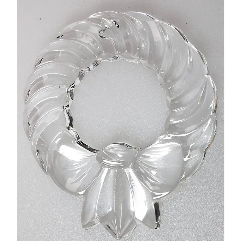 Weihnachten|Weihnachten^Cristalica Kingdom Glasanhänger Baumschmuck Kranz klar Bleikristall 7,5 cm