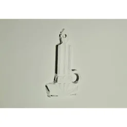 Weihnachten|Weihnachten^Cristalica Kingdom Glasanhänger Baumschmuck Kerze klar Bleikristall 8,5 cm