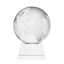 Pokal & Glasblock|Männer^Fan Unikate Glasblock Globus Tarra Pokal 14cm