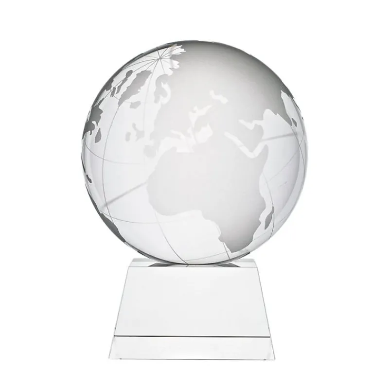 Pokal & Glasblock|Männer^Fan Unikate Glasblock Globus Tarra Pokal 14cm