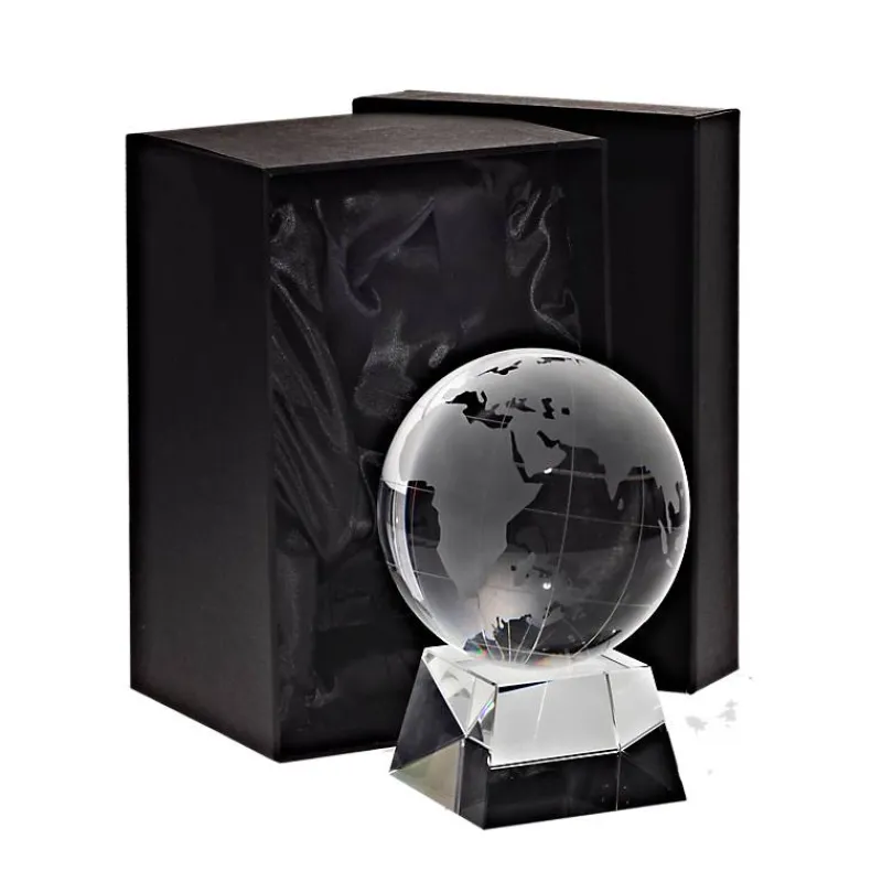 Pokal & Glasblock|Männer^Fan Unikate Glasblock Globus Tarra Pokal 14cm