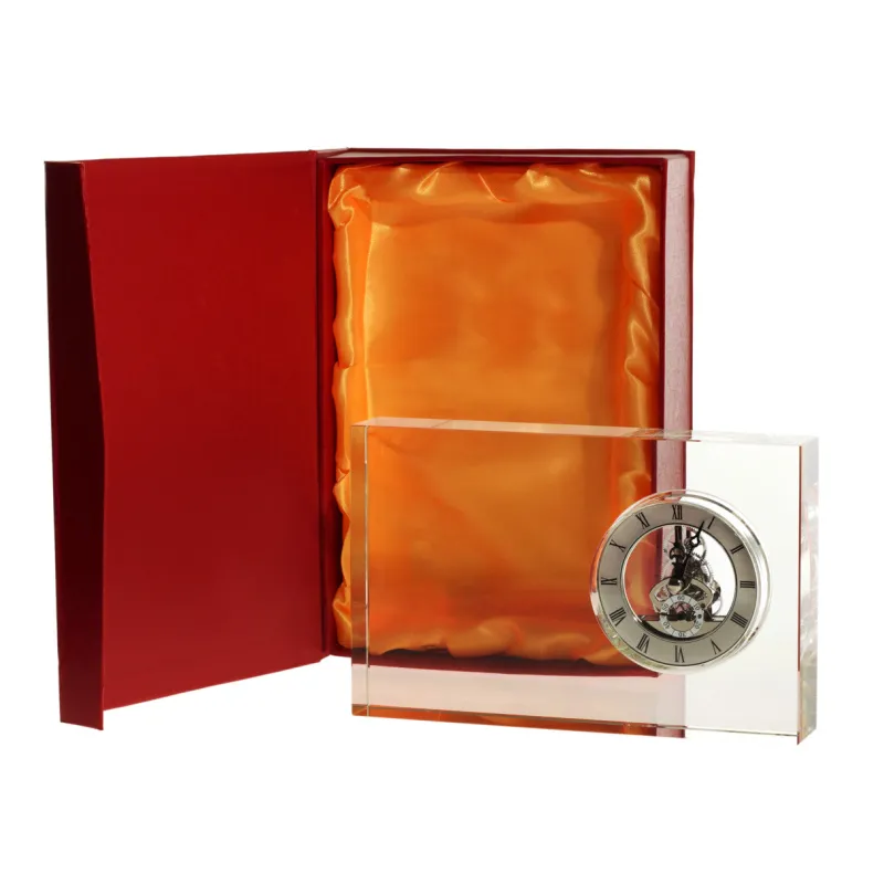 Uhren^Cristalica Glasblockuhr