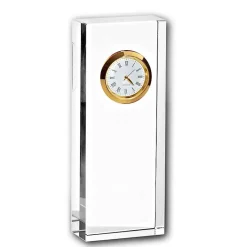 Uhren^Cristalica Kingdom Glasblockuhr 15cm