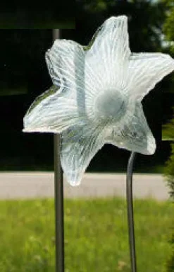 Blüten^Cristalica Glasblüte Italy 18cm mit Stab