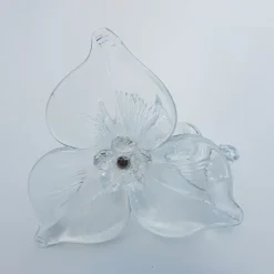 Blumen|Besteck & Zubehör^Cristalica Glasblume klar Strassstein crystal Tischdekoration Serviettenring 14cm Handmade