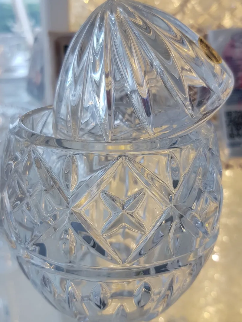 Bonbonieren|Ostern^Cristalica Glasdose Bonboniere Ei Imperial 14cm