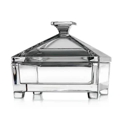 Schmuckdosen & Schalen|Dosen^German Crystal Glasdose Venezia 11x11cm Schmuckschatulle Pralinendöschen Bleikristall klar