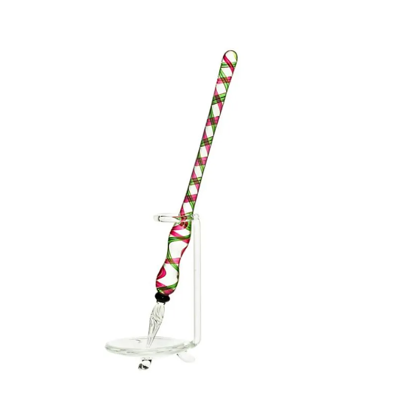 Arbeitszimmer^Art Glass Glasfederschreiber "Feder" (17cm)
