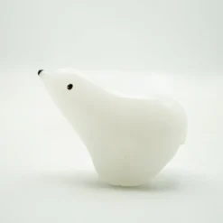 Tiere & Figuren^Cristalica Glasfigur Bär Höhe ca. 7,5cm/Länge ca. 12cm Weiß Handarbeit