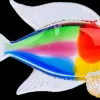 Kinder|Tiere & Figuren^Cristalica Glasfigur Fisch Bunt/Transparent Breite ca. 7,1cm Handarbeit