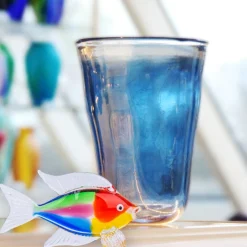 Kinder|Tiere & Figuren^Cristalica Glasfigur Fisch Bunt/Transparent Breite ca. 7,1cm Handarbeit