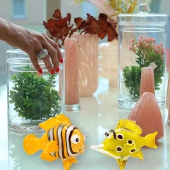 Tiere & Figuren|Meerestiere^Cristalica Glasfigur Fisch bubble Höhe ca. 15cm Handarbeit