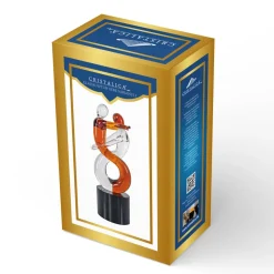 Valentienstag|Halloween^Cristalica Glasfigur Glasskulptur Liebe Amber Höhe ca. 11cm Handarbeit