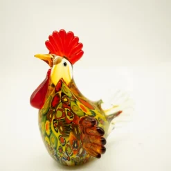 Frauen|Tiere & Figuren^Cristalica Glasfigur Henne Höhe ca. 16cm Bunt Handarbeit