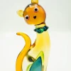 Tiere & Figuren|Hund & Katze^Cristalica Glasfigur Katze Höhe ca. 26cm Amber/Braun/Blau Handarbeit