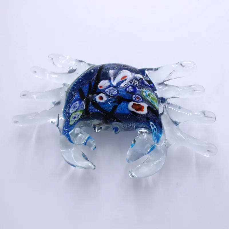 Sternzeichen|Geburtstag^Art Glass Glasfigur Krebs Meerestier Murano-Design 17cm handgefertigtes Glastier Unikat