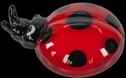 Valentienstag|Kinder^Cristalica Glasfigur Marienkäfer Rot/Schwarz Breite ca. 10,5cm Handarbeit