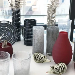 Tiere & Figuren|Ostern^Cristalica Glasfigur Maus Höhe ca. 7,5cm/ Länge ca. 14,5cm Schwarz/Grau/Weiß Handarbeit