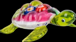 Kinder|Tiere & Figuren^Cristalica Glasfigur Schildkröte Bunt/Transparent Breite ca. 6,4cm Handarbeit