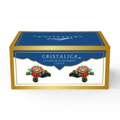 Valentienstag|Tiere & Figuren^Cristalica Glasfigur Schildkröte Höhe ca. 5,5cm/ Länge ca. 11cm Bunt Handarbeit