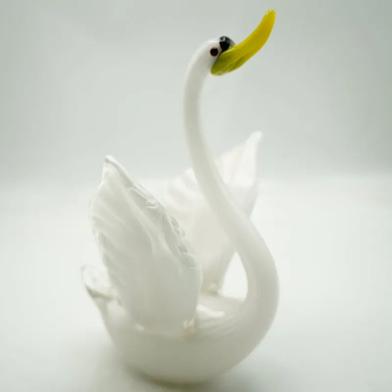 Tiere & Figuren|Ostern^Cristalica Glasfigur Schwan Höhe ca. 29cm Weiß Handarbeit