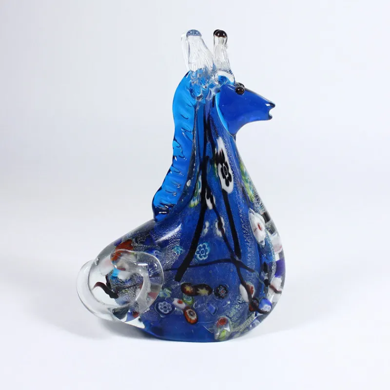 Geburtstag|Tiere & Figuren^Art Glass Glasfigur Seepferd Meerestier Murano-Design 17cm handgefertigtes Glastier Unikat