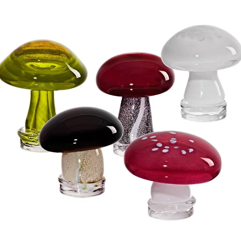 Blumen^Cristalica Handcraft Glasfigur Steinpilz