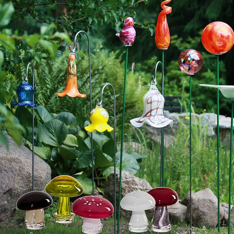 Blumen^Cristalica Handcraft Glasfigur Steinpilz