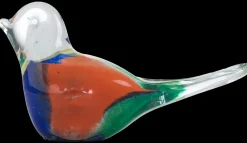 Tiere & Figuren|Ostern^Cristalica Glasfigur Vogel Blau/Rot/Grün/Transparent Breite ca. 15,6cm Handarbeit