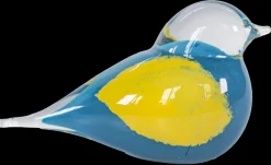 Tiere & Figuren|Ostern^Cristalica Glasfigur Vogel Hellblau/Gelb/Transparent Breite ca. 13,6cm Handarbeit