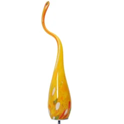 Kugeln & Zapfen^Cristalica Glasflamme Gartendeko 50 cm inkl. Stab