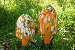 Tiere & Figuren^Art Glass Glas-Hut-Pilz 25cm Gartenflair inkl. Stab