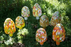 Tiere & Figuren^Art Glass Glas-Hut-Pilz 33cm Gartenflair inkl. Stab