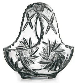 Ostern|Ostern^Cristalica Glaskorb Schleuderstern 12cm