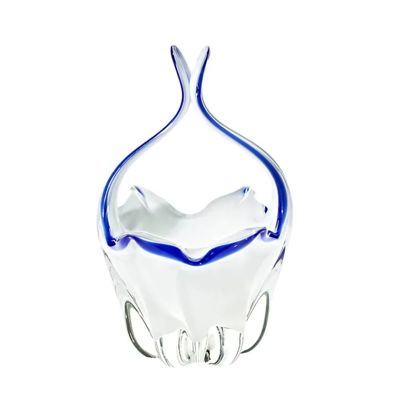 Ostern|Ostern^Art Glass Glaskorb White Queen 23,5 cm
